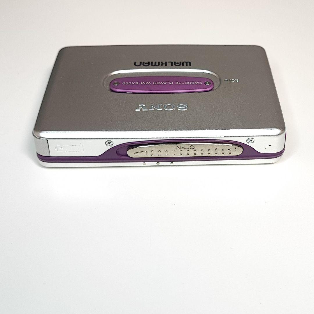 SONY WM-EX999 Portable Cassette Player Silver Purple With SONY WM-EX999 Portable Cassette Player Silver Purple With