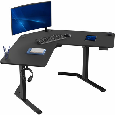 #ad VIVO Black Electric 55quot; x 55quot; Corner Standing Desk L Shaped Workstation $279.99