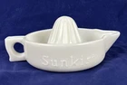 Vintage Sunkist White Milk Glass Manual Citrus Juicer Orange Lemon Lime Reamer