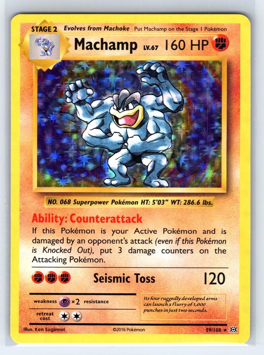 Machamp Pokémon TCG Evolutions Rare Individual Collectible Card
