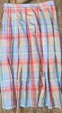 Pendleton Vintage Pleated Plaid Wool Maxi Skirt Size 12/30