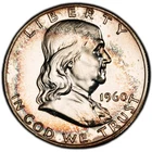 PR66 1960 50C Franklin Silver Half Dollar Proof, PCGS Trueview- Nicely Toned