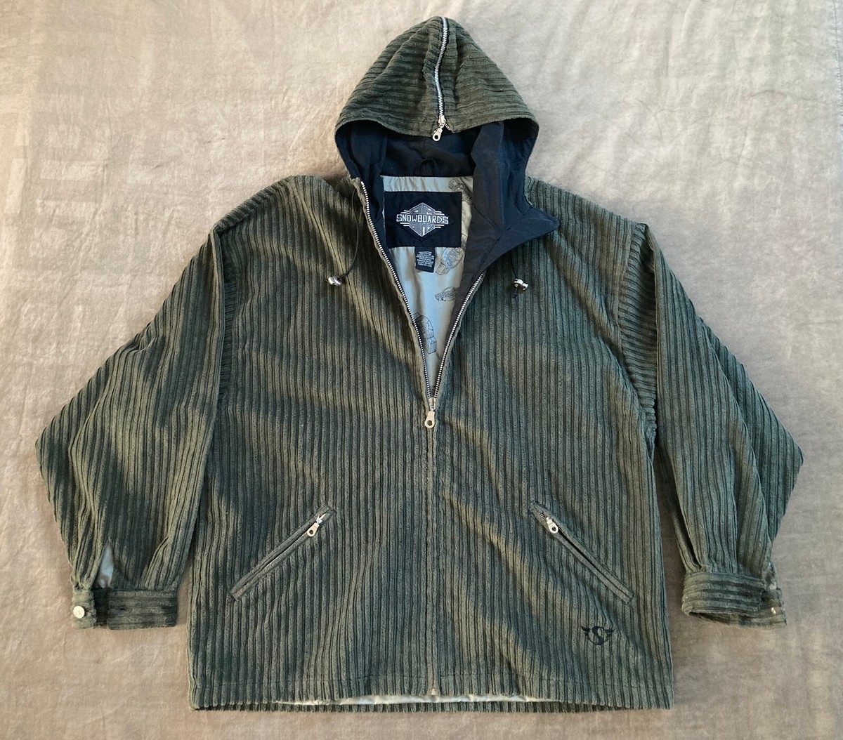 ジャケット・アウター 90s sims snowboard nylon jacket Vintage 90s Men's SIMS Corduroy Snowboard Jacket Zippered
