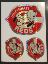 2 Vintage Cincinnati Reds MLB Baseball Logo Sport Decal Stickers -FREE SHIP 05