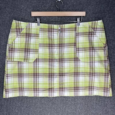 Lane Bryant Skort Green Plaid Skirt Shorts Women's Plus Size 26W 6