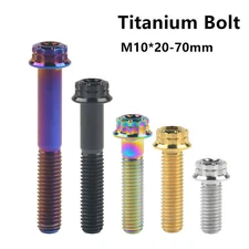 Titanium Bolt M10 Flange Fancy Head Torx Screws 20 25 30 35 40 45 50 55 60-70mm