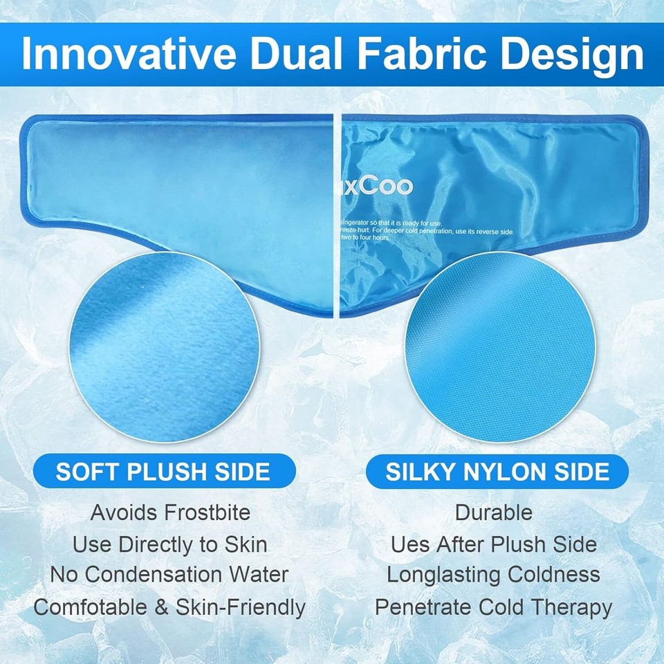 New Neck Ice Pack Wrap, Reusable Gel Ice Pack for Neck Shoulders, Cold