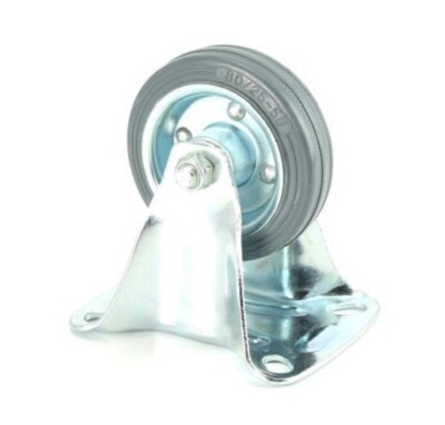 Wheeltech Bockrolle 80x25mm 60kg  graues Gummi , spurlos