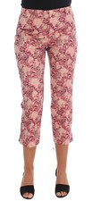 DOLCE & GABBANA Pants Pink Floral Brocade 3/4 Capri s. IT38 / US4 /XS RRP $1100 