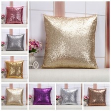 2/5pcs Glitter Sequins Pillow Case Sofa Cushion Cover Pillows Waist Office Home