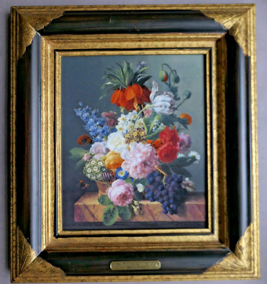 Porzellan-Bild Fleurs et Fruits 1827 Stilleben von Jan Frans van Dael Drache TOP
