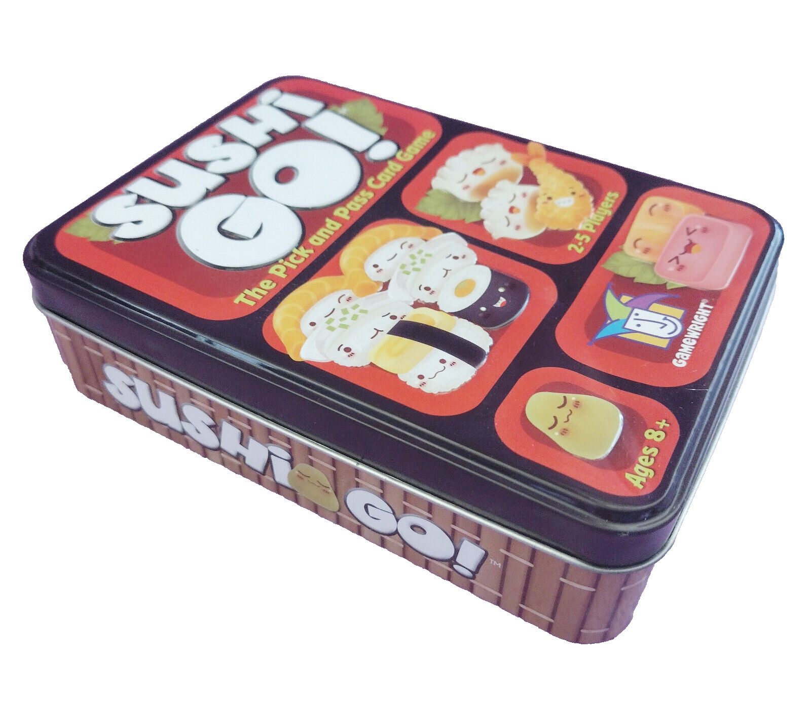 Gamewright Sushi Go Pick and Pass Card Game Metal Tin Ages 8 and Up Sealed Cards