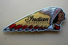 INDIAN Motorcycle Garage Dealer Mini Doorpost Porcelain Enamel Sign Badge Emblem