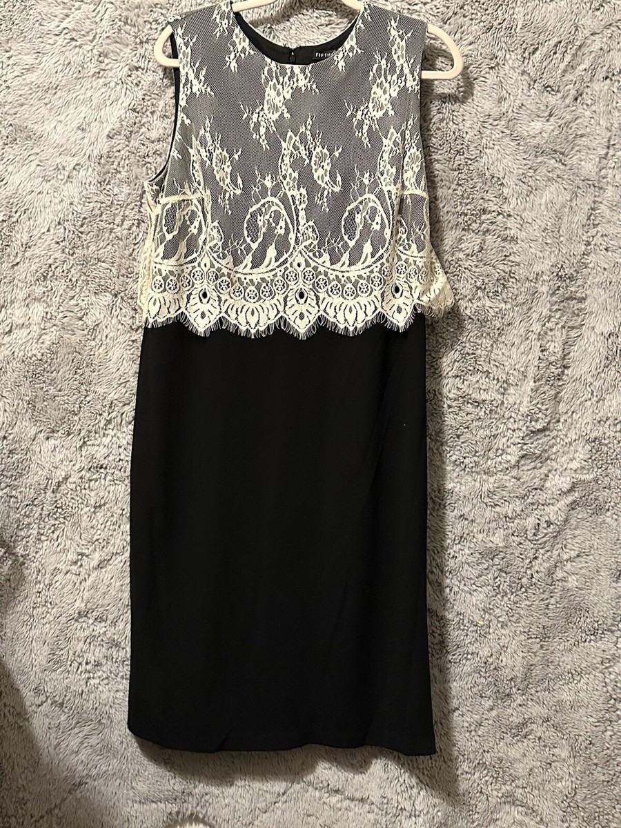 Fifth & Park- Women's dress Size 12 Black Bodice With White Scalloped Lace | eBay Fifth & Park- Women's dress Size 12 Black Bodice With White Scalloped Lace | eBay