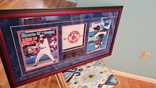 Red Sox Roger Clemens Pedro Martinez Signed framed replica base