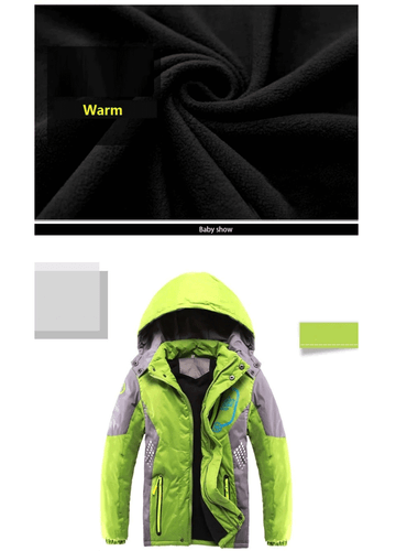 Winter Warm Fleece Padded Thick Child Coat Waterproof Hood Zipper Kids Outfits - Bild 12 von 19