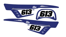 YAMAHA FACTORY NUMBER PLATE GRAPHICS DECALS 21MIL MX PW50 1990-2021