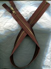 26 inch Medium Dark Brown  Brass 5 Separating YKK Zipper New 