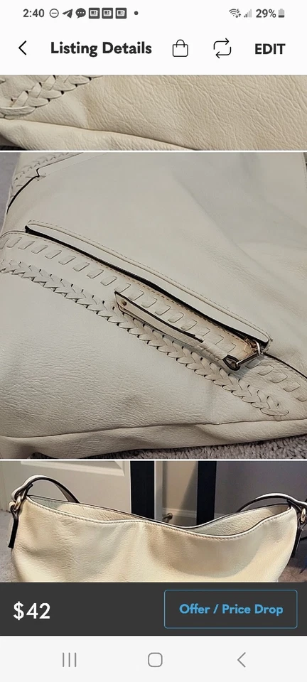 Bolso Hobo Grande de Cuero Vegano Sole Society Foto 4 de 4