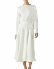 Galvan Majorelle Cocktail Dress, Boatneck, Lined, White, 40 (8 US) $1,495 NWT