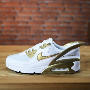 Nike Men's US11 EU45 UK10 Air Max 90 Flyease White Metallic Gold CU0814-100  | eBay