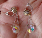 VINTAGE AURORA BORAELIS CLIP RHINESTONE EARRINGS — photo 4