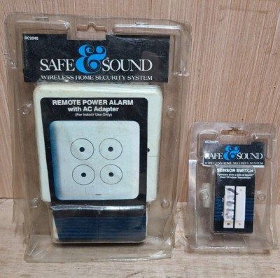 Safe & Sound Home Security System Remote Power Alarm RC2040 & Sensor Switch RC20