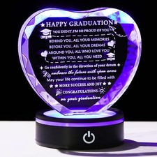 YWHL Graduation Gifts for Her Him 2024 with Colorful Led Base, High School Co...
