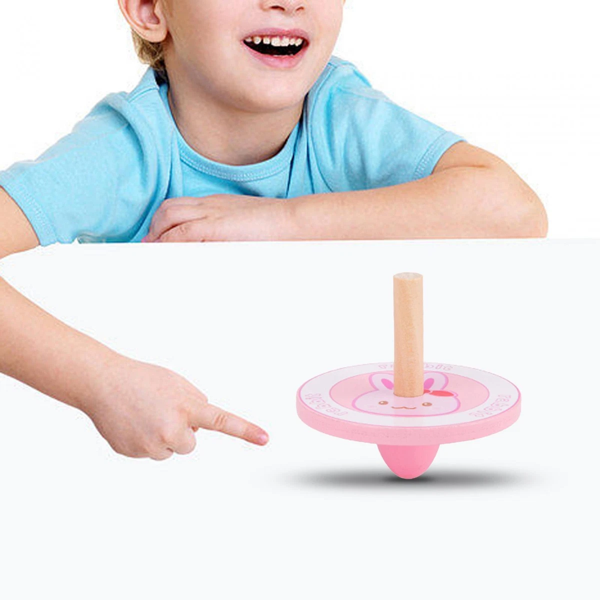Kids Wood Gyro Tops Toys Traditional Baby Toys for Children Adult