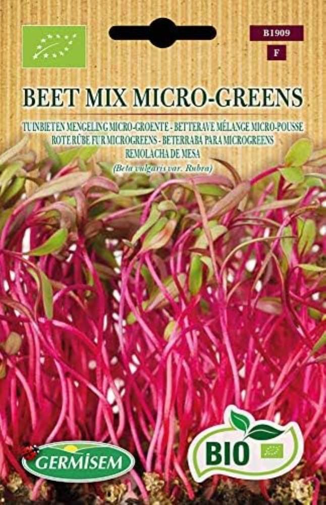 Biologico Beet Mix Micro-Greens Semi di Rapa Rossa 10 g