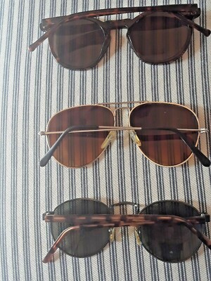 Set of 3 Vintage 1980s Unbranded AVIATOR, WIRE & TORTOISE 