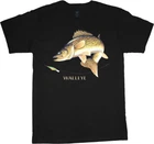 Mens Graphic Tees Walleye Fishing Gear T-shirt Clothing Apparel