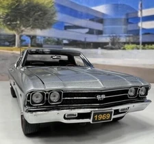 Danbury Mint 1969 Chevy El Camino Silver LE 1:24 Silver RARE - Box Paper*