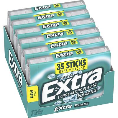 Extra Polar Ice Sugarfree Gum, 35 Piece 6 /PK