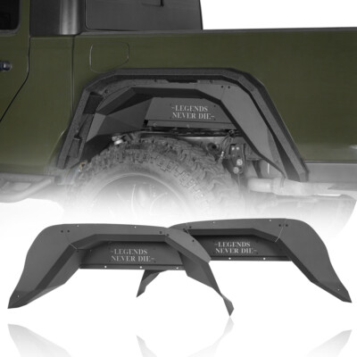 Pair Rear Inner Fender Liners Splash Guards Fit 2020-2024 Jeep Gladiator JT 2Pcs