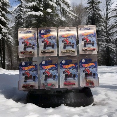 Hot Wheels 2014 Walmart Holiday Rods Complete Set - W/Protector Case  