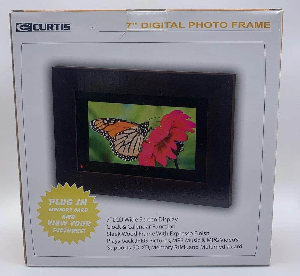 Curtis 7" Digital Photo Frame Wood Frame JPEG MP3 MPG - Image 4 of 4