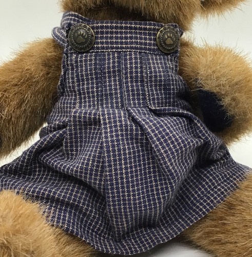 Vintage 90’s Boyd’s Bear 10” Plush Blue Dress And Hair Bow - Picture 6 of 9