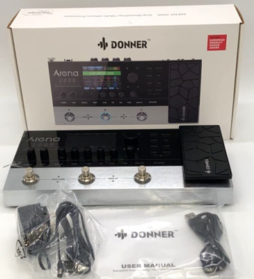 Donner Arena 2000 Multieffektpedal 278 Effekte 100 IRs Looper Drum Machine