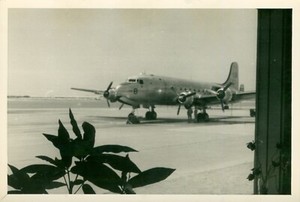 1949 USAF transport airplane at Hickam Field Oahu Hawaii