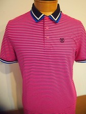 G/FORE Performance Fabric 3D Skulls  Tees Striped Polo Golf Shirt NWT M 120