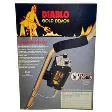 Tesoro Diablo Gold Demon Vintage Print Ad 80s Metal Detecting Glendale AZ