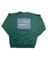 VTG LEVI STRAUSS  CO GREEN SWEATSHIRT LARGE L USA MADE COTTON CREWNECK 1995