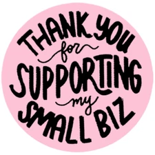 THANK YOU FOR SHOPPING MY SMALL BUSINESS ENVELOPE SEAL LABEL STICKERS 15 colors