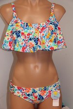 NWT Raisins Swimsuit Bikini 2pc set Sz M Strappy Cocoa Beach