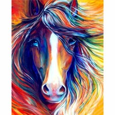 Paint By Numbers Adults kids Horse Animal DIY Painting Kit 40x50CM Canvas