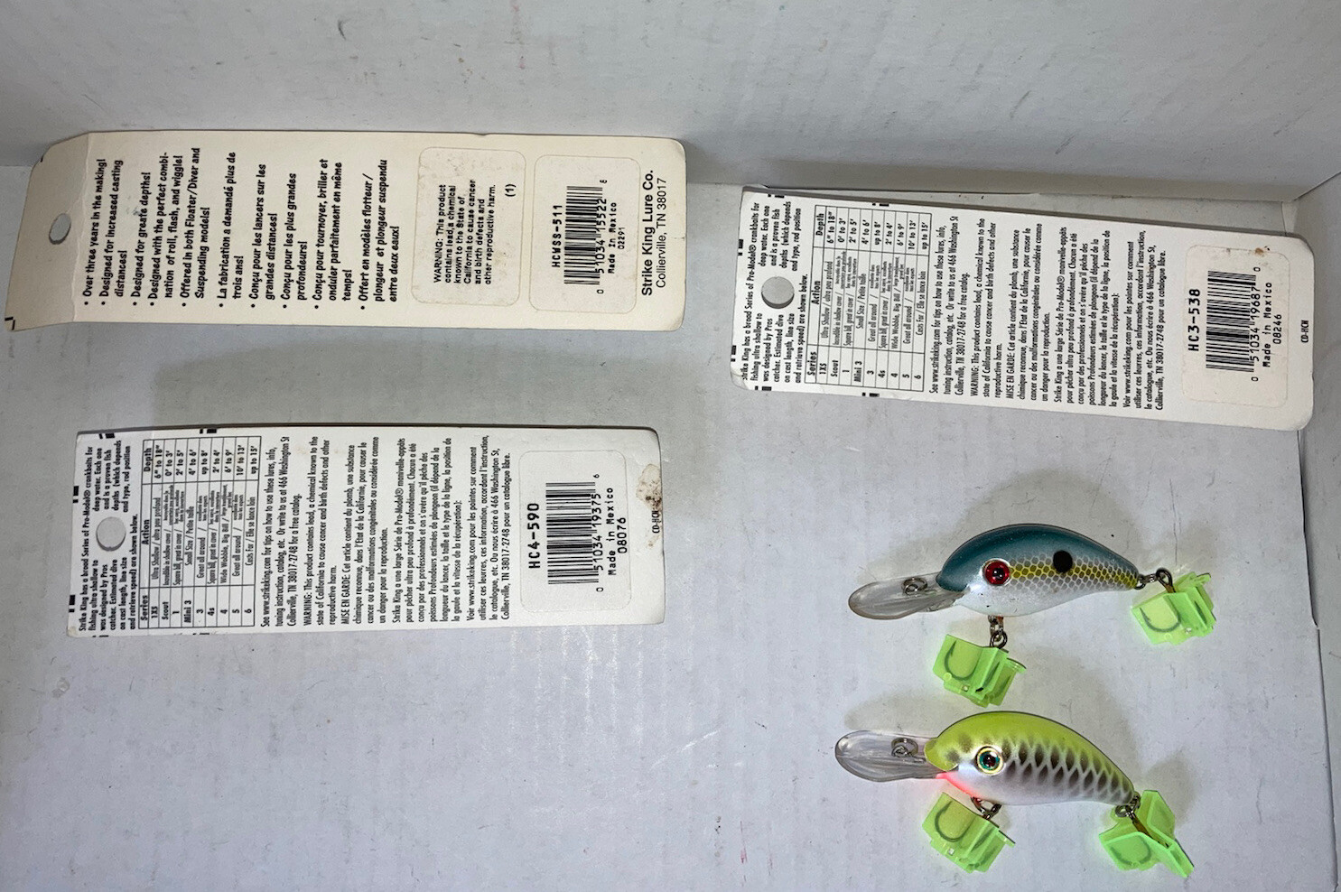 (5) Strike King NOS Lures: Pro-Model Series 3 (3),  4 (1), KVD Wild Shiner (1) - Image 2