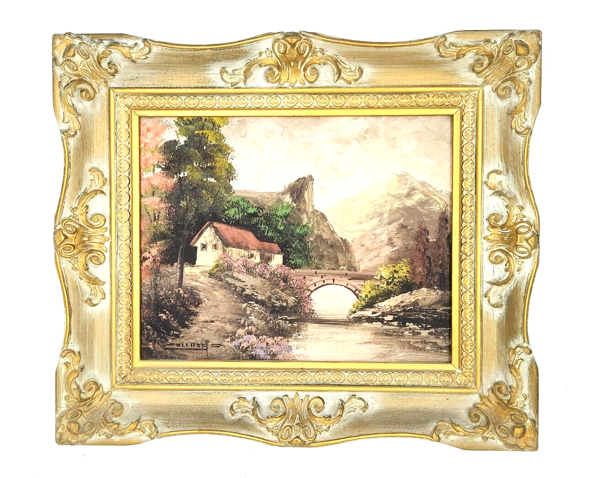 Original Oil Painting Fine Art Signed Joseph Collazzi Wooden Frame