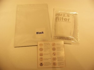Mulberry Silk Face Mask (black) w/ 10 Filters NIP
