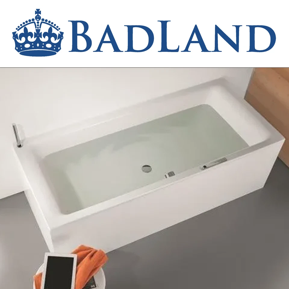 BESCO QUADRO Badewanne Rechteck 155x70 165x75 170x75 175x80 180x80 Schürze Ablauf Füße GRATIS
